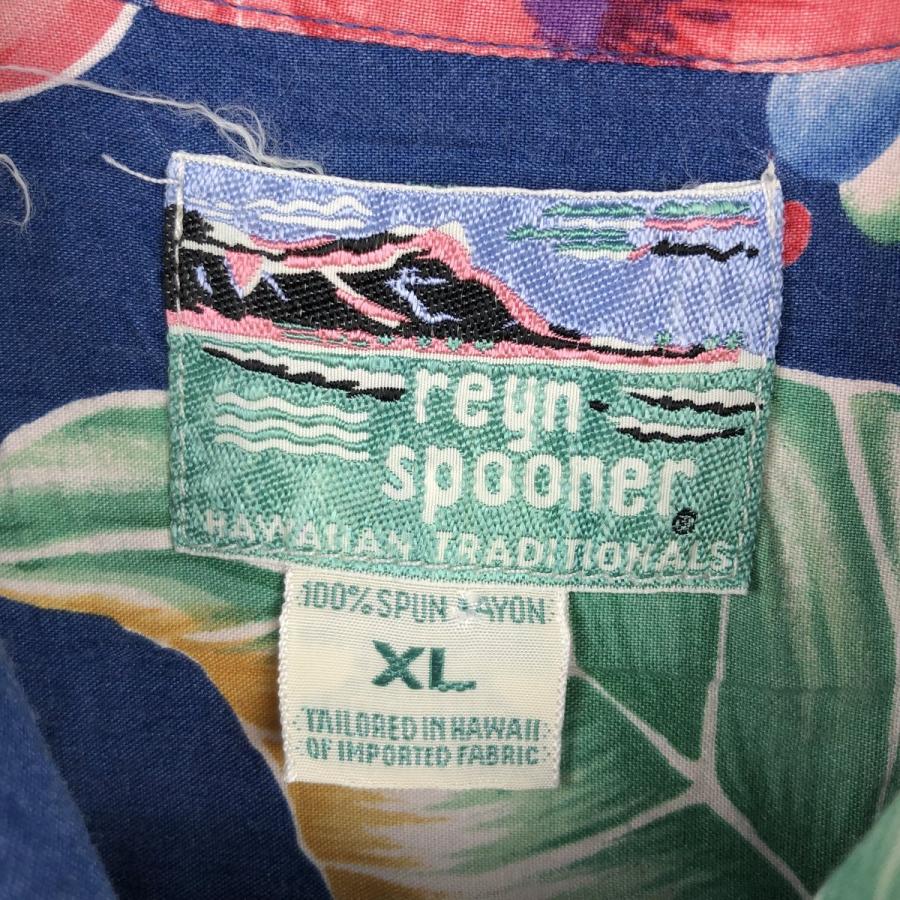 春一Reyn Spooner 90年代　ダイヤモンドヘッドタグ期ハワイ製M絶滅柄 reyn spooner（レインスプーナー） 古着 80~90年代 ダイヤモンドヘッド