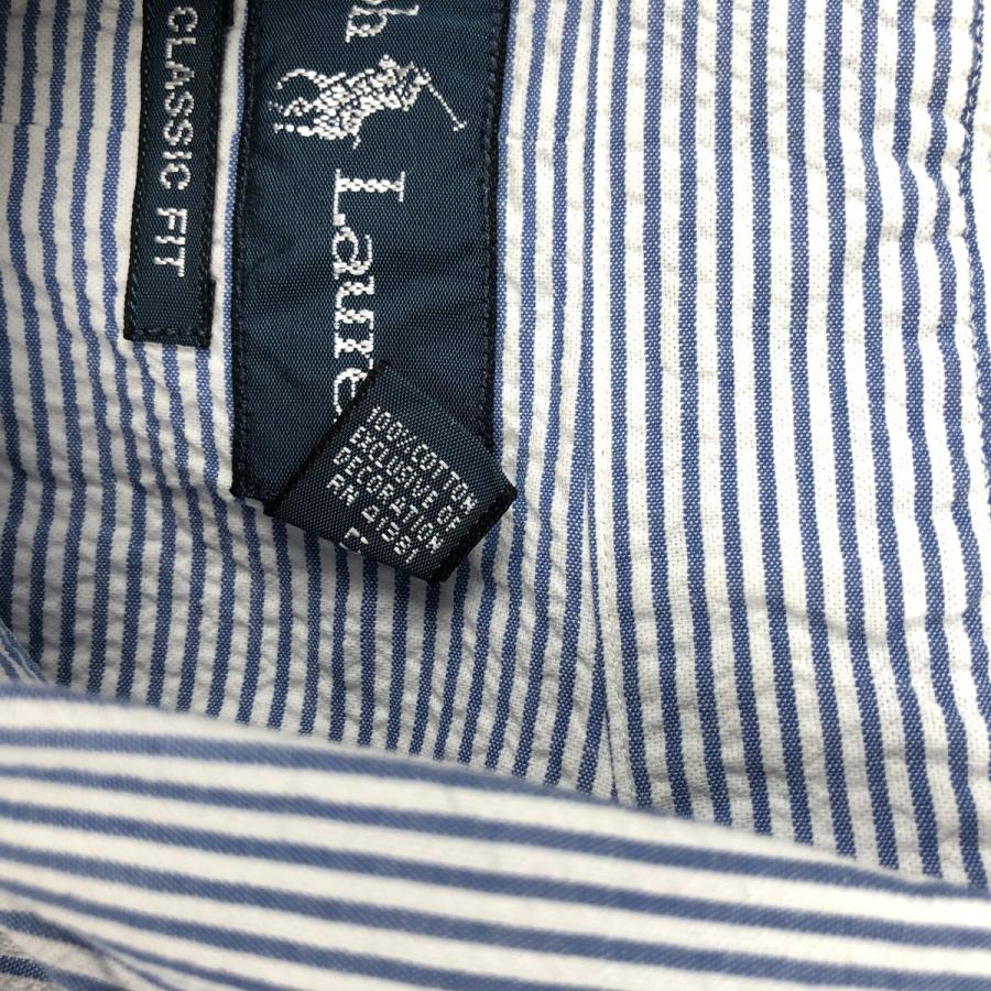 古着 ラルフローレン Ralph Lauren CLASSIC FIT シアサッカー 半袖