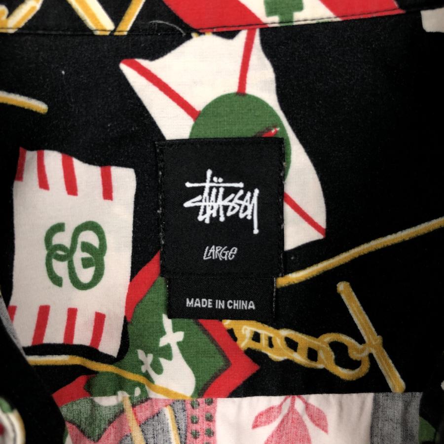 STUSSY（ステューシー） 古着 総柄 半袖 コットンシャツ ボックス