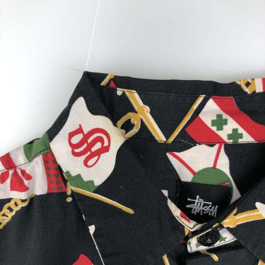 STUSSY（ステューシー） 古着 総柄 半袖 コットンシャツ ボックス