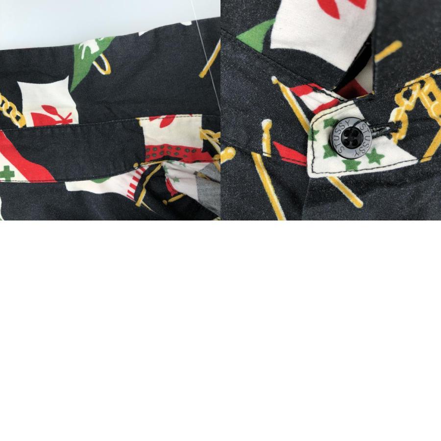 STUSSY（ステューシー） 古着 総柄 半袖 コットンシャツ ボックス