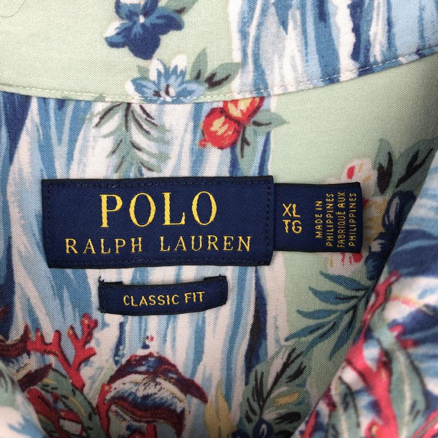 古着 ラルフローレン POLO RALPH LAUREN CLASSIC FIT 総柄 オープン