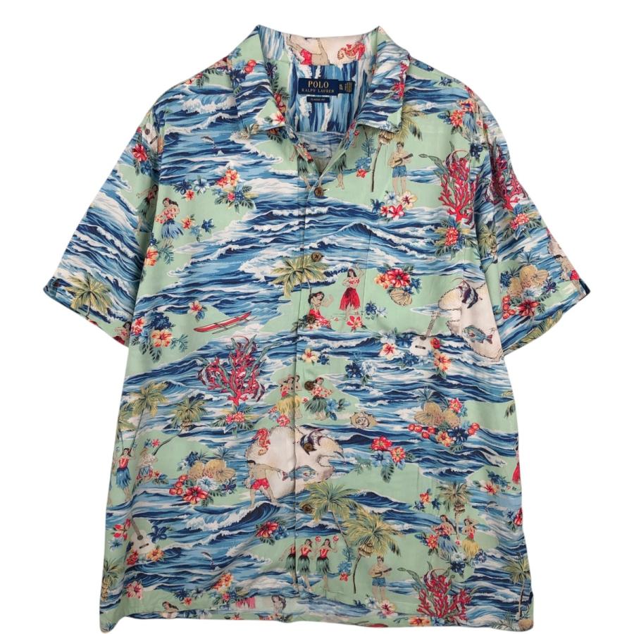 古着 ラルフローレン POLO RALPH LAUREN CLASSIC FIT 総柄 オープン