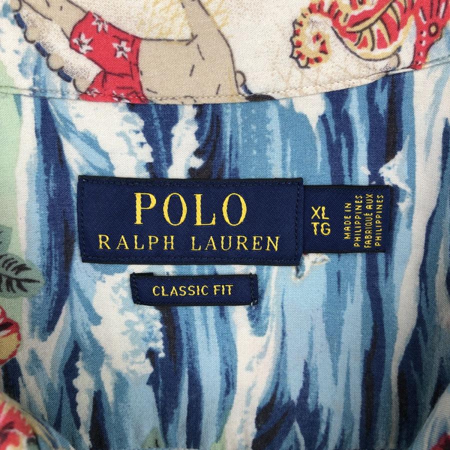 古着 ラルフローレン POLO RALPH LAUREN CLASSIC FIT 総柄 オープン