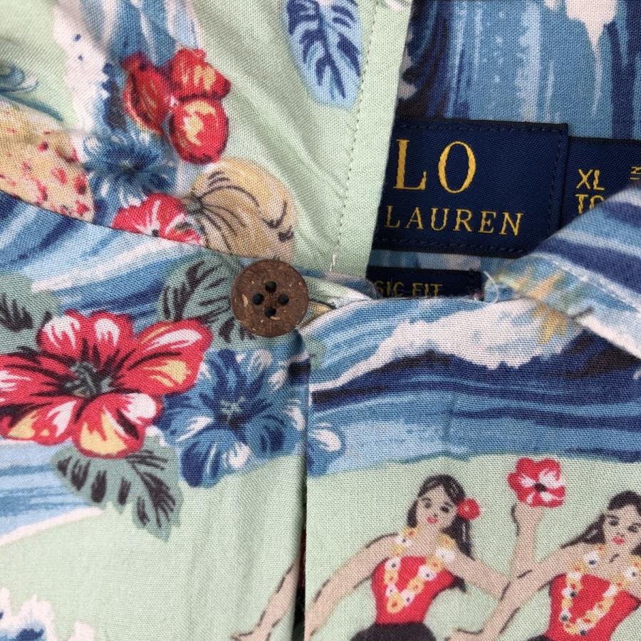 古着 ラルフローレン POLO RALPH LAUREN CLASSIC FIT 総柄 オープン