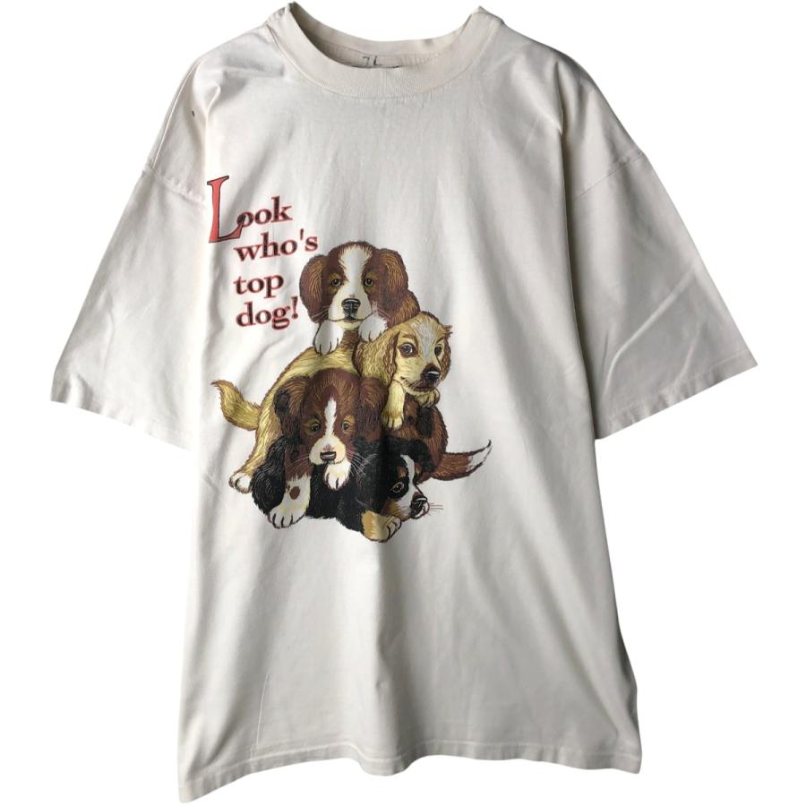 古着 90年代 Joe Boxer 犬柄 アニマルTシャツ メンズL相当