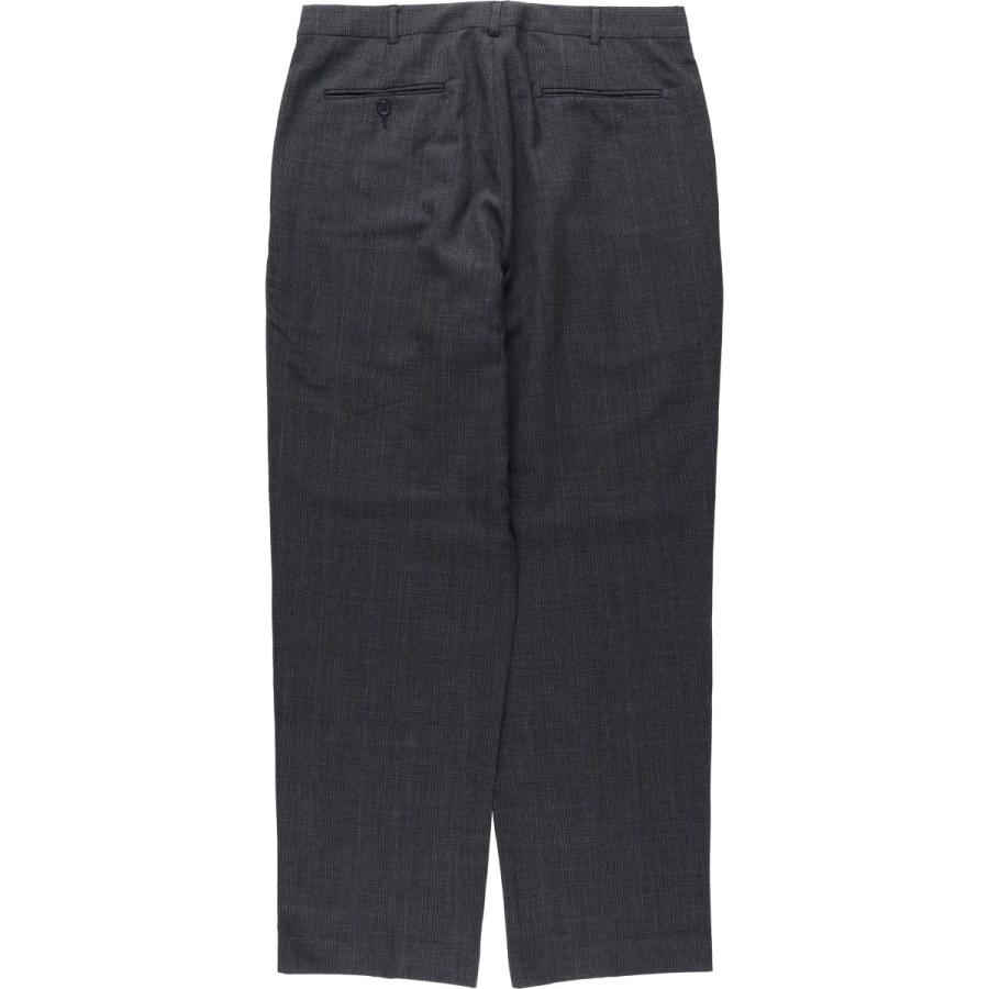 古着 00年代 ランズエンド LANDS'END チェック柄 ツータック ウール