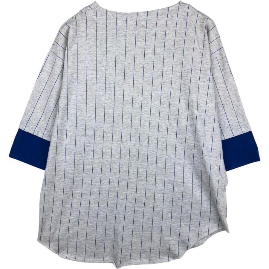 MLB】古着 メンズ 青 野球 ベースボールシャツ シカゴカブス