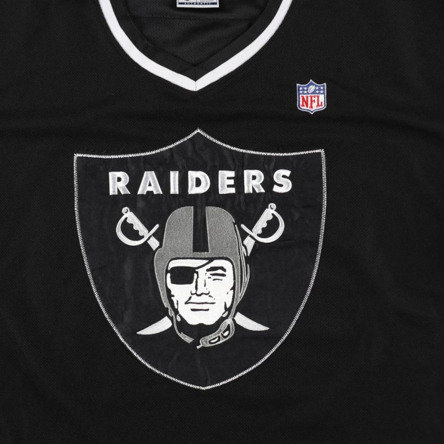 古着 NFL LAS VEGAS RAIDERS ラスベガスレイダース メッシュ Vネック