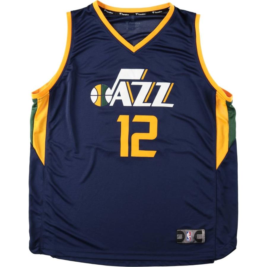 NBA ジャズ  バスケ ユニフォーム ゲームシャツ 刺繍 XL相当 古着 Fanatics NBA UTAH JAZZ ユタ ジャズ ゲームシャツ レプリカ