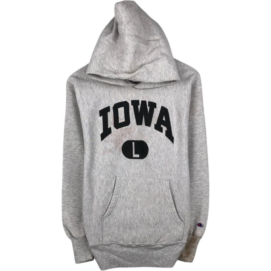 90s Champion IOWA リバースウィーブ刺繍タグ パーカーXLサイズ Champion（チャンピオン） 古着 90年代 リバースウィーブ 刺繍タグ