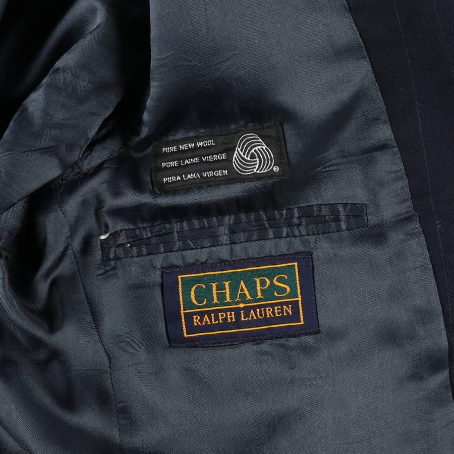 古着 ラルフローレン Ralph Lauren CHAPS チャップス ストライプ柄 ウールテーラードジャケット カナダ製 メンズL相当 ヴィンテージ/eaa643388 古着 ラルフローレン CHAPS チャップス ストライプ柄 ウールテーラード