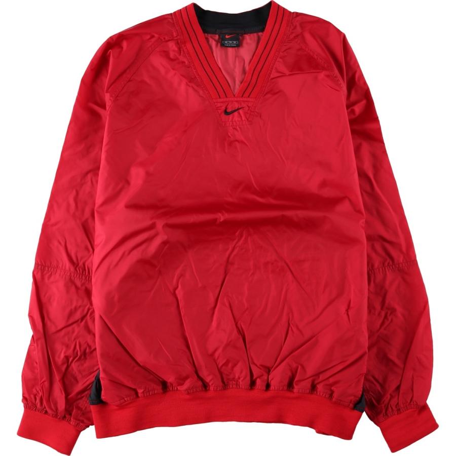 古着 90~00年代 ナイキ NIKE センターロゴ Vネック ナイロンプルオーバー メンズXL相当 ヴィンテージ/eaa643659 NIKE（ナイキ） 古着 90~00年代 センターロゴ Vネック ナイロンプル