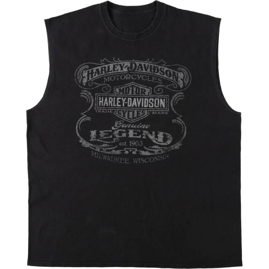 古着 ハーレーダビッドソン Harley-Davidson ノースリーブ モーター