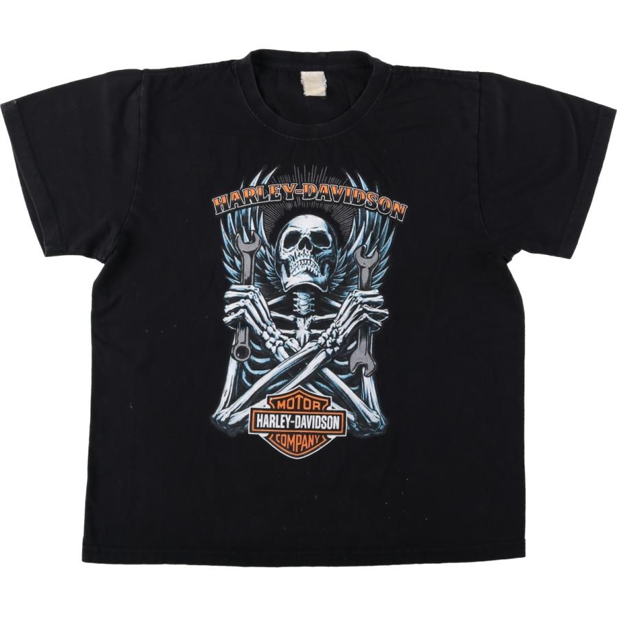 古着 ハーレーダビッドソン Harley-Davidson ドクロ柄 スカル柄