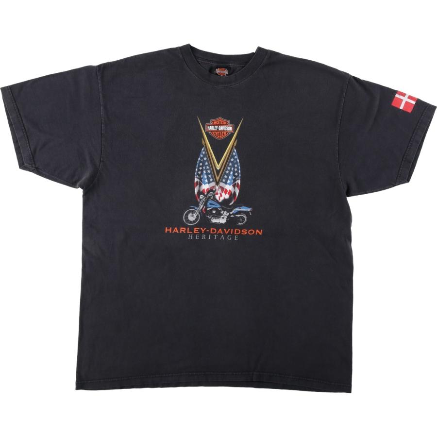 古着 ハーレーダビッドソン Harley-Davidson 星条旗柄 モーター 