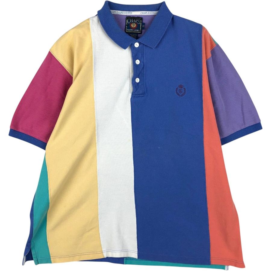 古着 80年代 ラルフローレン Ralph Lauren CHAPS チャップス 半袖 ポロシャツ メンズL相当 ヴィンテージ/eaa644786 古着 80年代 ラルフローレン Ralph Lauren CHAPS チャップス 半袖