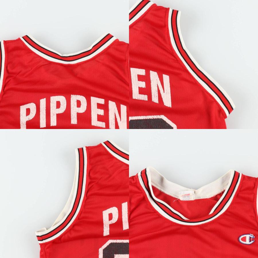 90's チャンピオン シカゴブルズ ピッペン ユニフォーム ゲームシャツ 黒赤 90年代Chicago bulls シカゴブルズ ゲームシャツ 黒赤 ブレッド 【公式