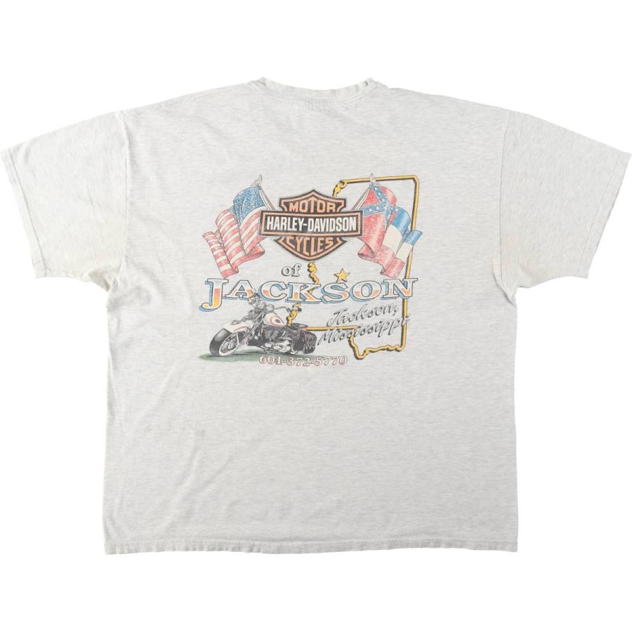 90s USA製 ハーレーダビッドソン フェード ポケT Hanes XL 古着 90年代 ハーレーダビッドソン Hanes BEEFY-T モーターサイクル