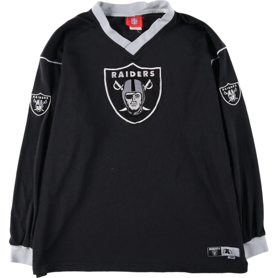 古着 NFL LAS VEGAS RAIDERS ラスベガスレイダース Vネック 長袖