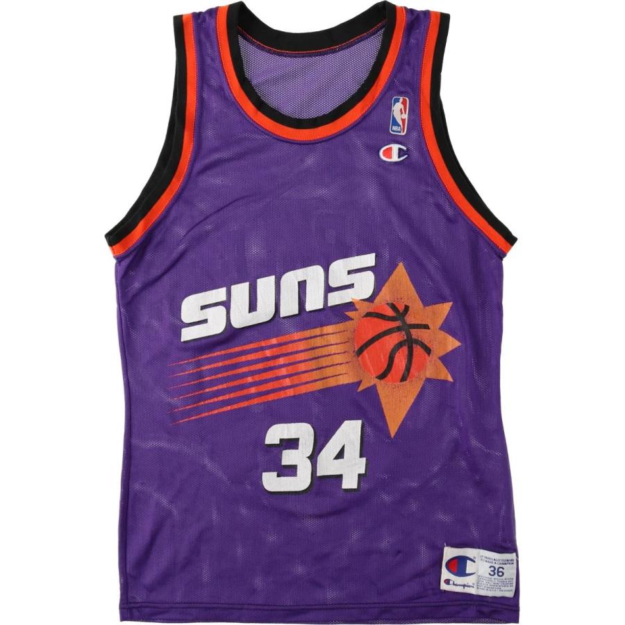 古着 90年代 チャンピオン Champion NBA PHOENIX SUNS フェニックスサンズ メッシュ ゲームシャツ レプリカユニフォーム USA製 メンズS相当 ヴィンテージ/eaa645298 Champion（チャンピオン） 古着 90年代 NBA フェニックスサンズ