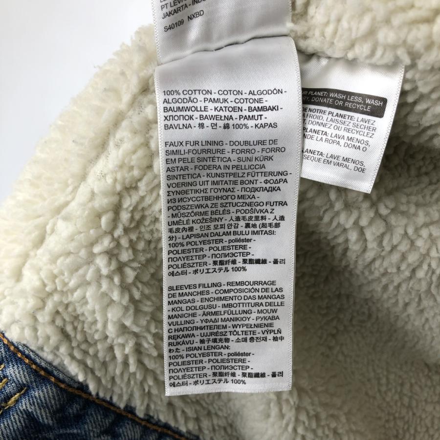 Levi's（リーバイス） 古着 中綿入り デニムボアジャケット メンズM