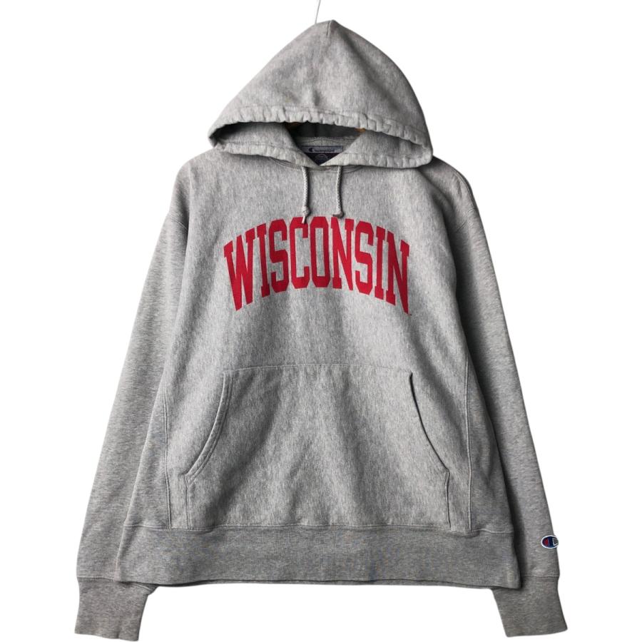 古着 00年代 チャンピオン Champion WISCONSIN ウィスコンシン大学 カレッジ スウェットプルオーバーパーカー メンズM相当/eaa645514 Champion（チャンピオン） 古着 00年代 Champion WISCONSIN