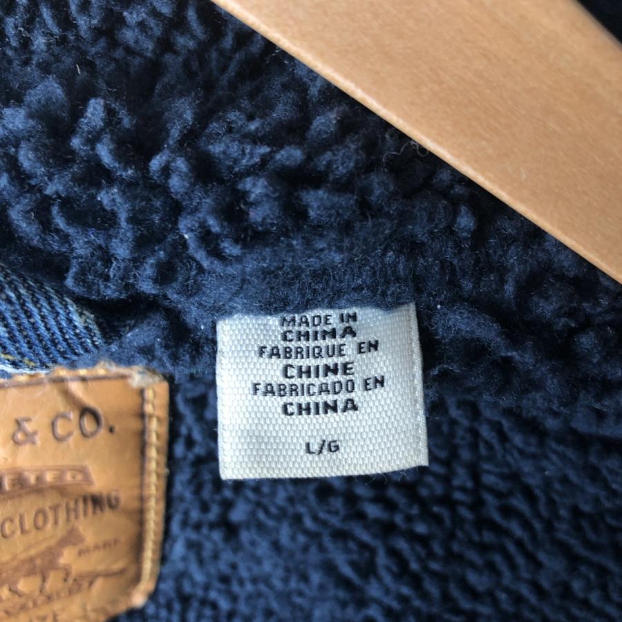 Levi's（リーバイス） 古着 中綿入り デニムボアジャケット メンズL