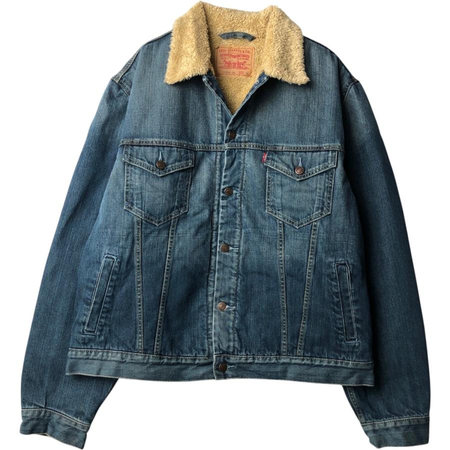古着 00年代 リーバイス Levi's 71550-0439 ユーロモデル デニムボアジャケット メンズXL相当/eaa645701 Levi's（リーバイス） 古着 00年代 Levi's 71550-0439 ユーロモデル