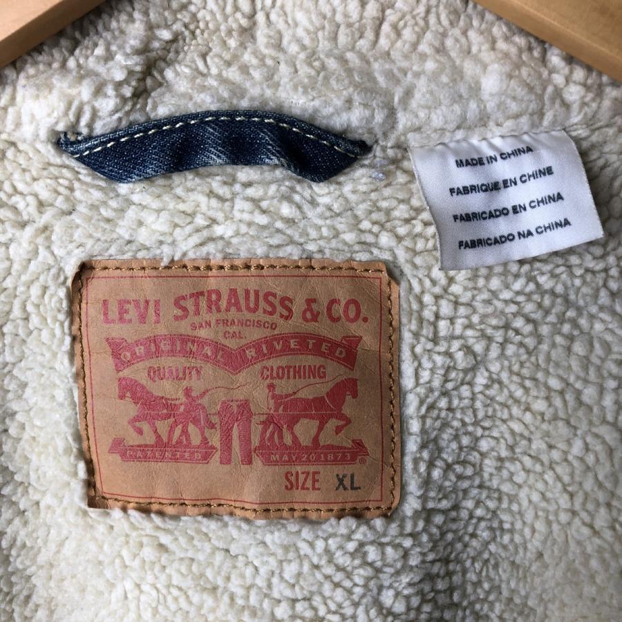 Levi's（リーバイス） 古着 中綿入り デニムボアジャケット メンズXL