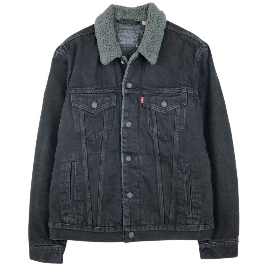 古着 リーバイス Levi's 中綿入り ブラックデニムボアジャケット メンズM相当/eaa645708 Levi's（リーバイス） 古着 中綿入り ブラックデニムボアジャケット