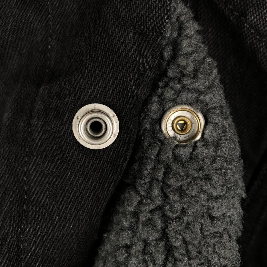 Levi's（リーバイス） 古着 中綿入り ブラックデニムボアジャケット