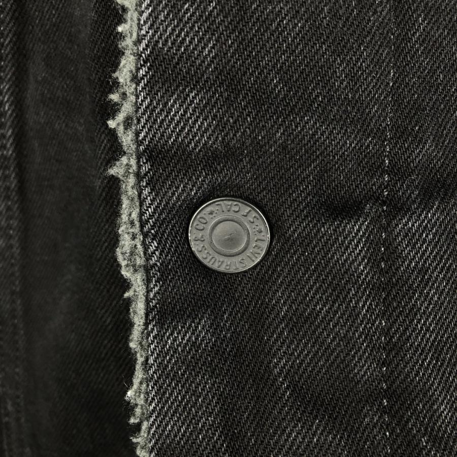Levi's（リーバイス） 古着 中綿入り ブラックデニムボアジャケット
