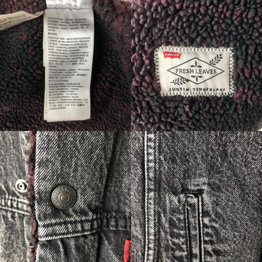 古着 リーバイス Levi's LEVI'S PREMIUM JUSTIN TIMBERLAKE ジャスティンティンバーレイク FRESH LEAVES 中綿入り ブラックデニムボアジャケット メンズM相当/eaa645710 Levi's（リーバイス） 古着 PREMIUM ジャスティンティンバーレイク