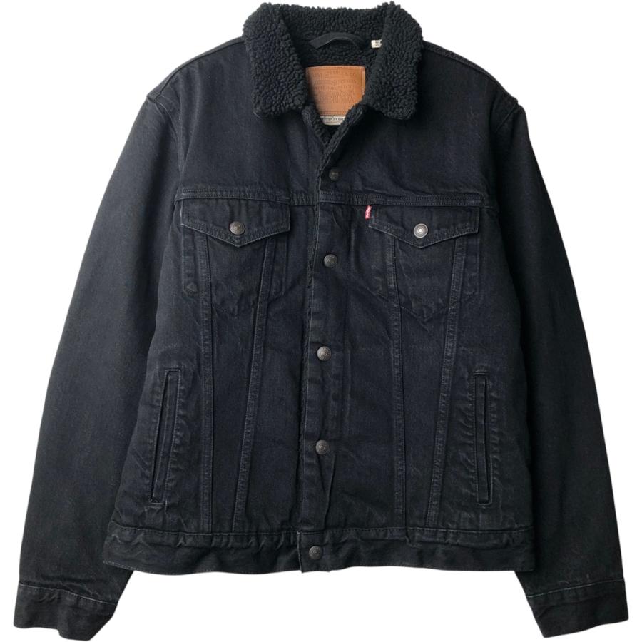 古着 リーバイス Levi's LEVI'S PREMIUM ユーロモデル 中綿入り ブラックデニムボアジャケット メンズM相当/eaa645711 Levi's（リーバイス） 古着 Levi's LEVI'S PREMIUM ユーロモデル 中綿