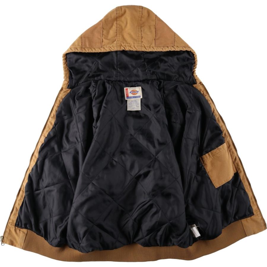 古着 ディッキーズ Dickies A LEGEND IN WORK アクティブジャケットタイプ 中綿入り ダックフルジップパーカー メンズL相当/eaa645747 Dickies（ディッキーズ） 古着 Dickies A LEGEND IN WORK アクティブ
