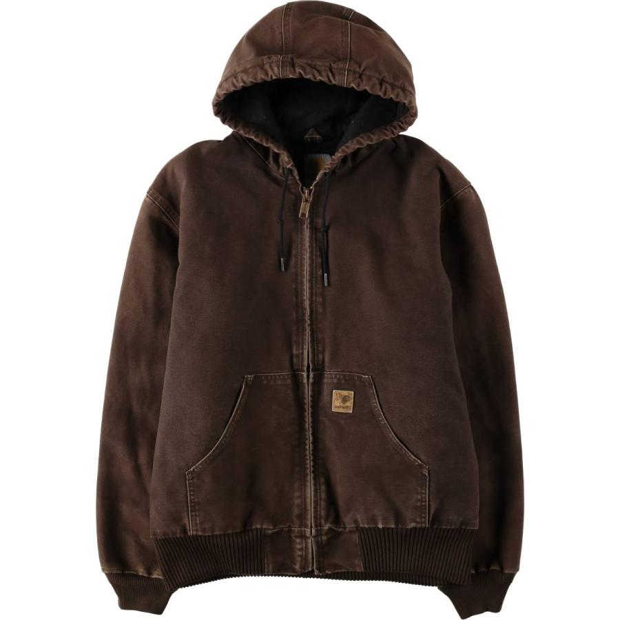 古着 カーハート Carhartt アクティブジャケット 中綿入り ダックフルジップパーカー メンズM相当/eaa645762 Carhartt（カーハート） 古着 アクティブジャケット 中綿入り ダック