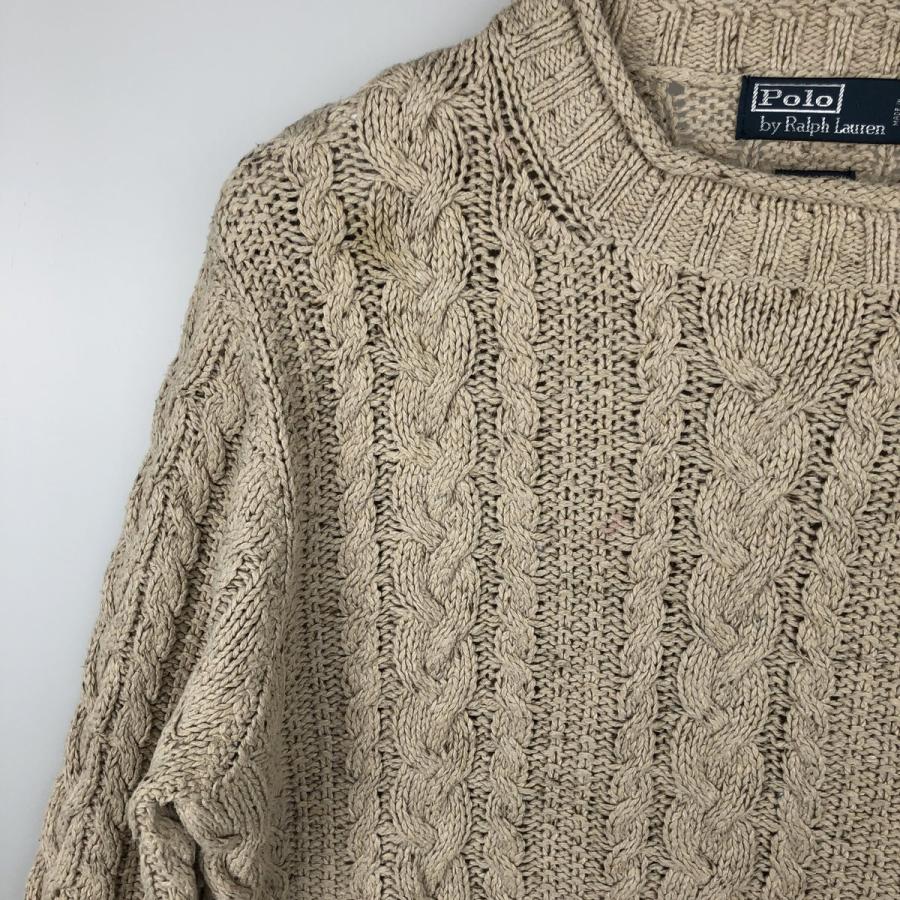 古着 ラルフローレン Ralph Lauren POLO by Ralph Lauren ケーブル編み コットンニットセーター メンズM相当/eaa645930 古着 ラルフローレン Ralph Lauren POLO by ケーブル編み コットン