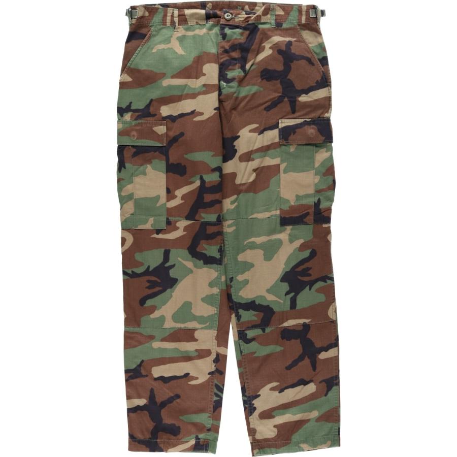 古着 90年代 米軍実品 迷彩柄 ウッドランドカモ リップストップ ミリタリー カーゴパンツ USA製 MEDIUM-REGULAR メンズw36相当 ヴィンテージ/eaa646376 古着 90年代 米軍実品 迷彩柄 ウッドランドカモ リップストップ