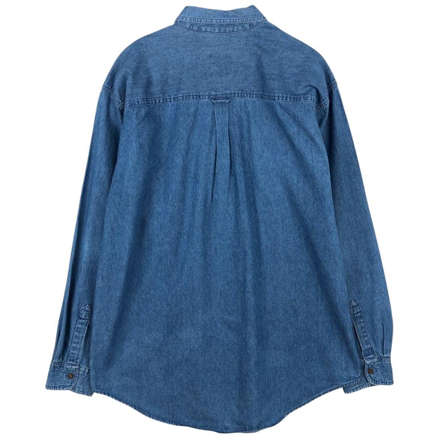 CHAPS ラルフローレン　ダークブルーデニムシャツ　ジップアップ 古着 80年代 ラルフローレン Ralph Lauren CHAPS チャップス 長袖
