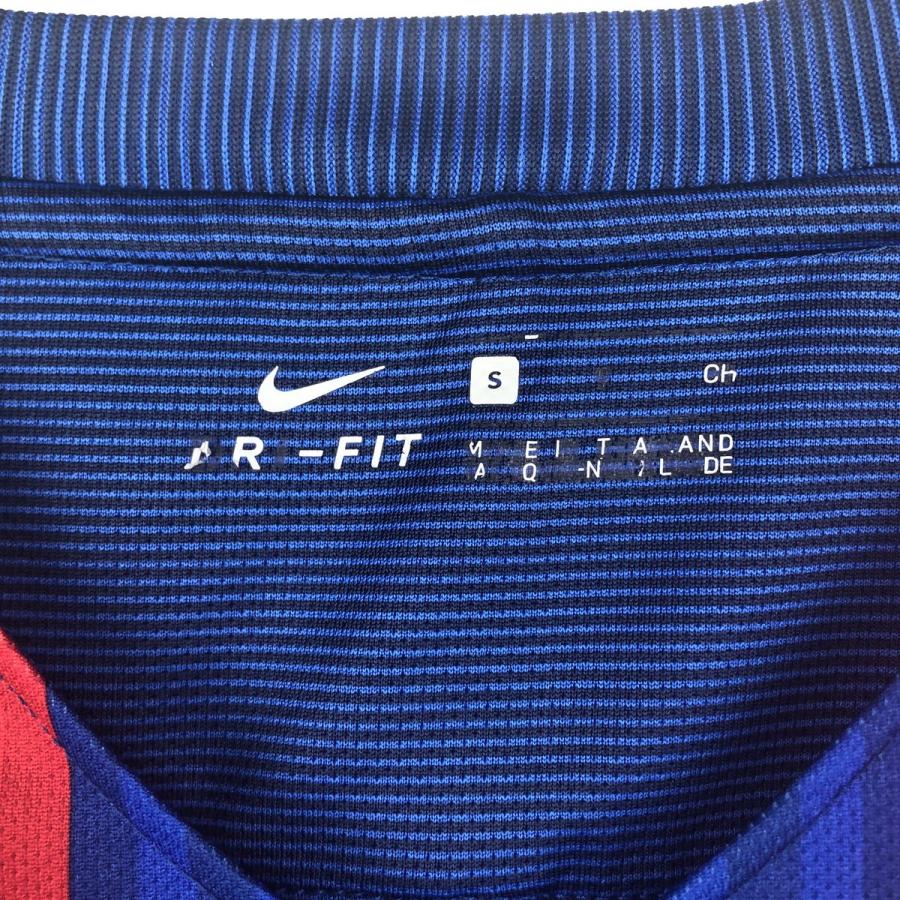 FC Barcelona Nike DRI-FIT シャツ Lサイズ正規品 NIKE（ナイキ） 古着 DRI-FIT ラ リーガ FC バルセロナ ストライプ柄 V