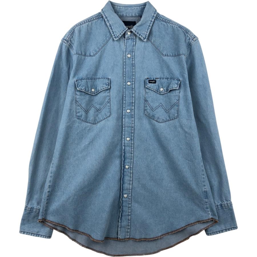 Wrangler（ラングラー） 古着 90年代 長袖 デニムウエスタンシャツ