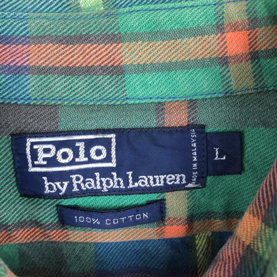 古着 ラルフローレン Ralph Lauren POLO by 長袖 フランネルチェック