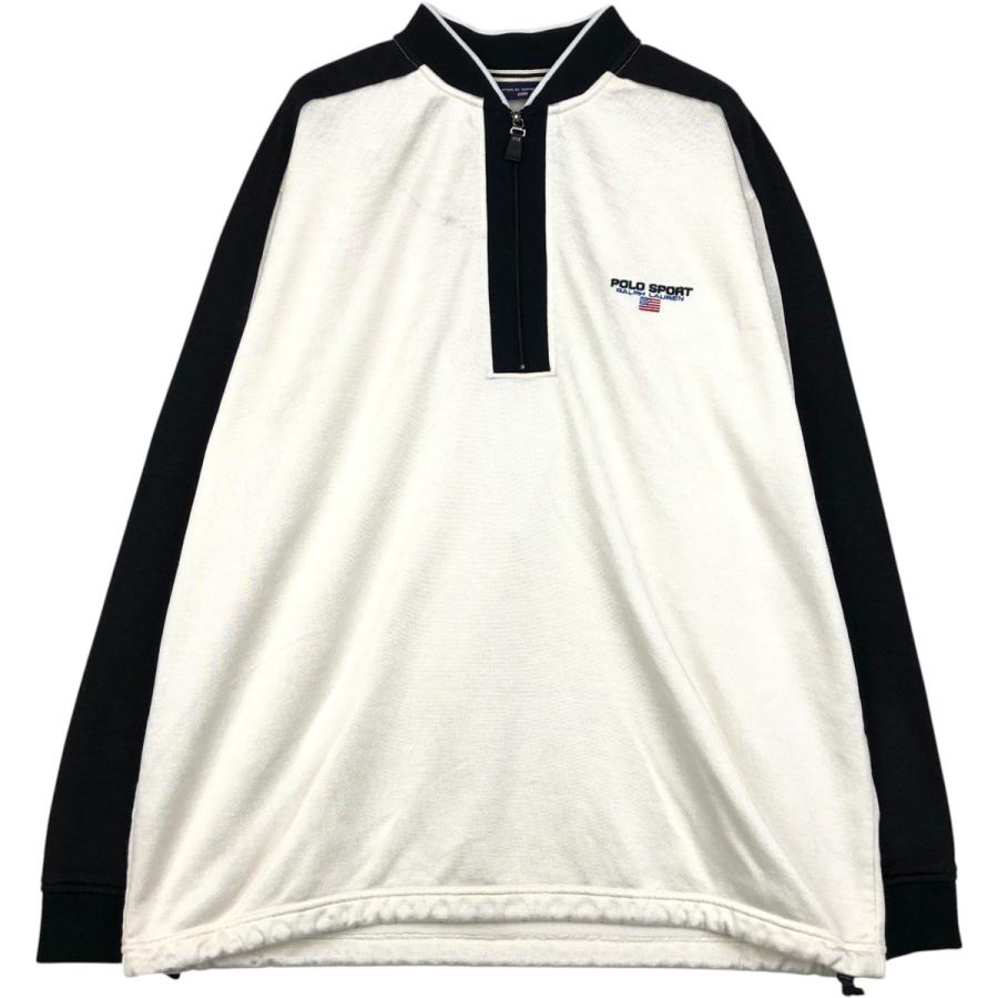 【希少】90s 初期 ポロスポーツ ハーフジップ スウェット ナイガイ社製 古着 90年代 ラルフローレン POLO SPORT ポロスポーツ ハーフジップ