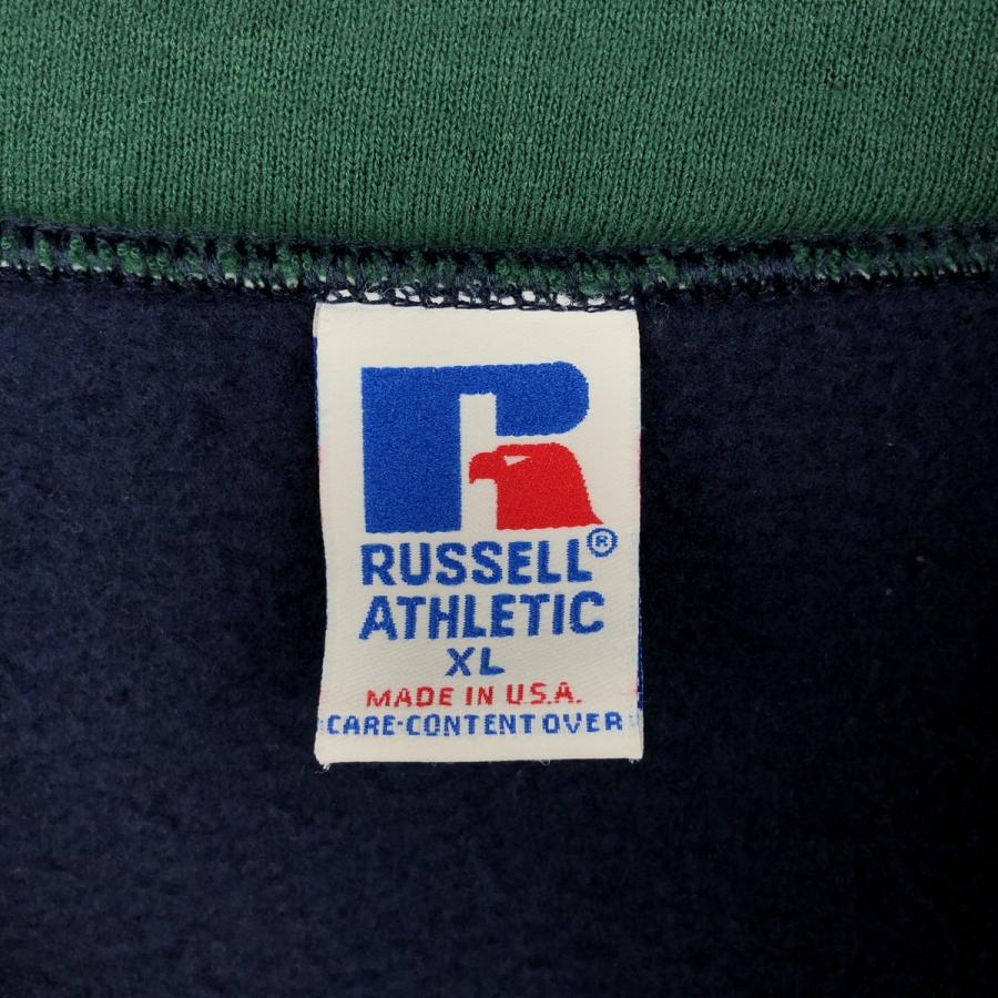 古着 90年代 ラッセル Russell ハーフジップスウェットシャツ