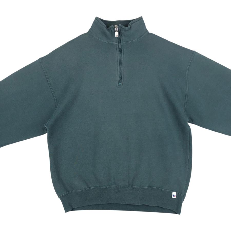 古着 90年代 ラッセル Russell ハーフジップスウェットシャツ