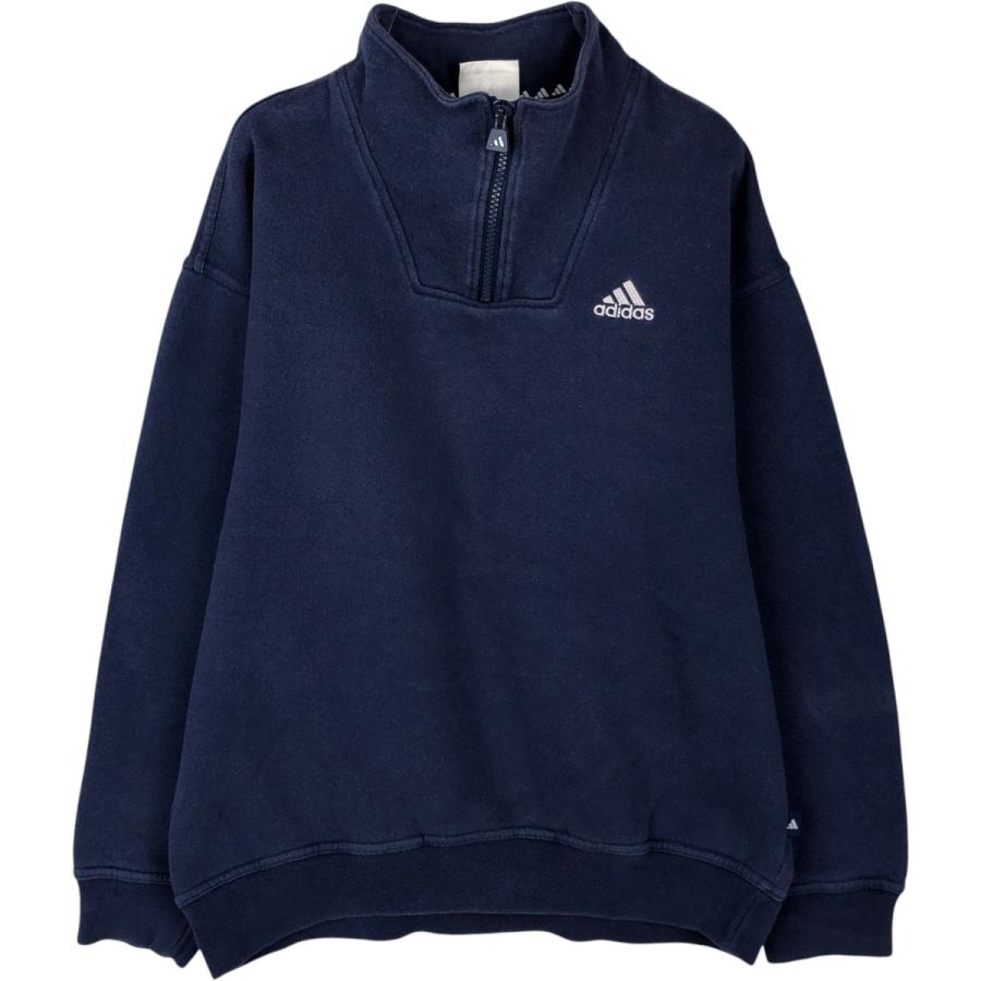 古着 90~00年代 アディダス  ハーフジップスウェットシャツ トレーナー メンズS相当/eaa647713 adidas（アディダス） 古着 90~00年代 ハーフジップスウェットシャツ
