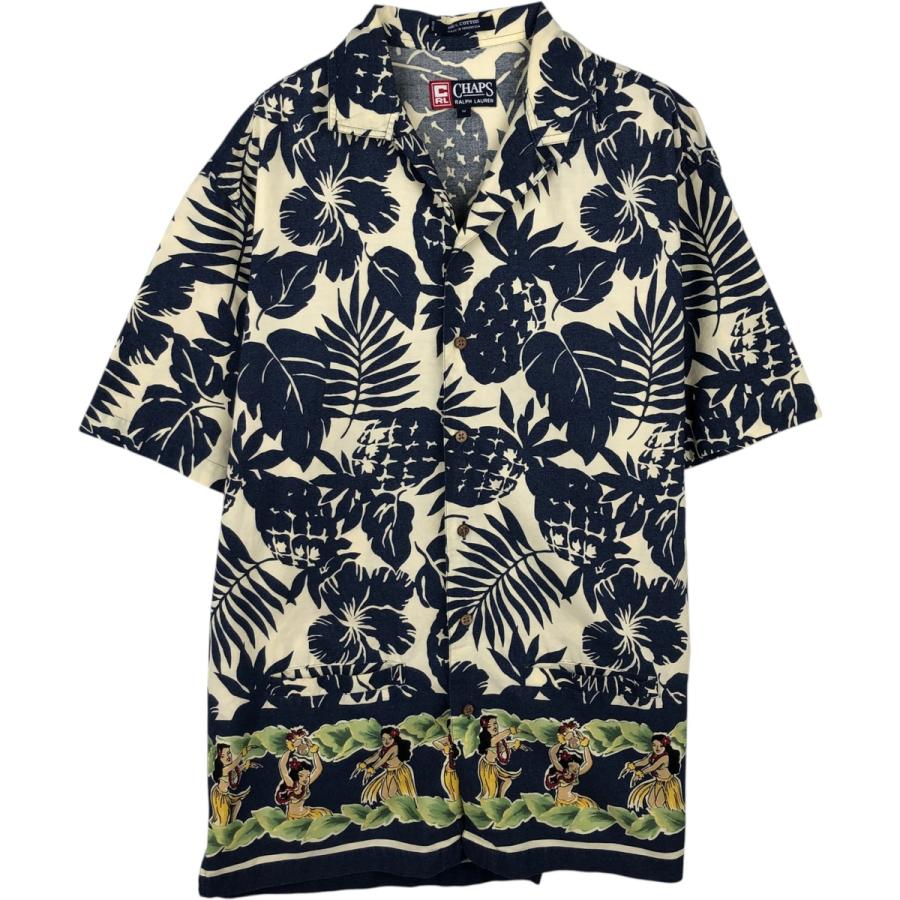 古着 ラルフローレン Ralph Lauren CHAPS チャップス 総柄 ハワイアン 