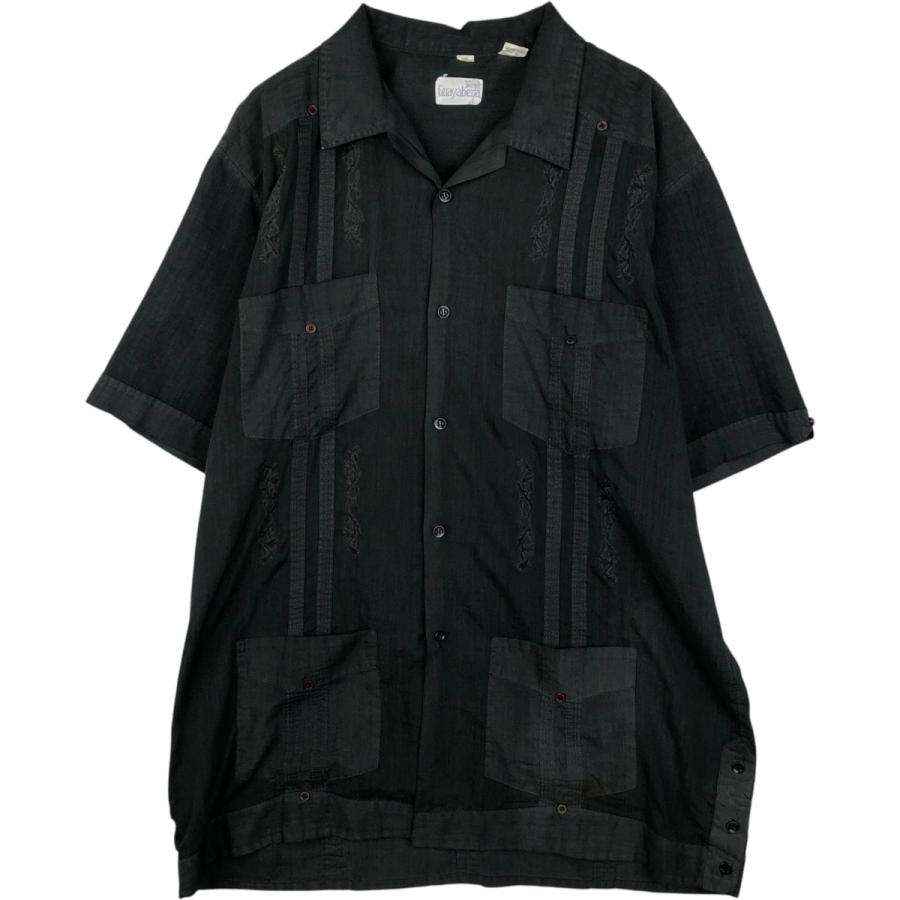 古着 80~90年代 GUAYABERA 半袖 オープンカラー メキシカンシャツ