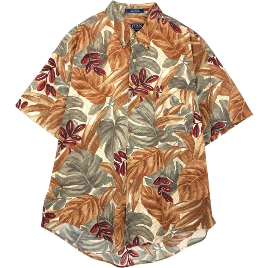古着 ラルフローレン Ralph Lauren CHAPS チャップス 総柄 リーフ柄